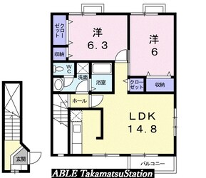 トゥジュールＦの物件間取画像